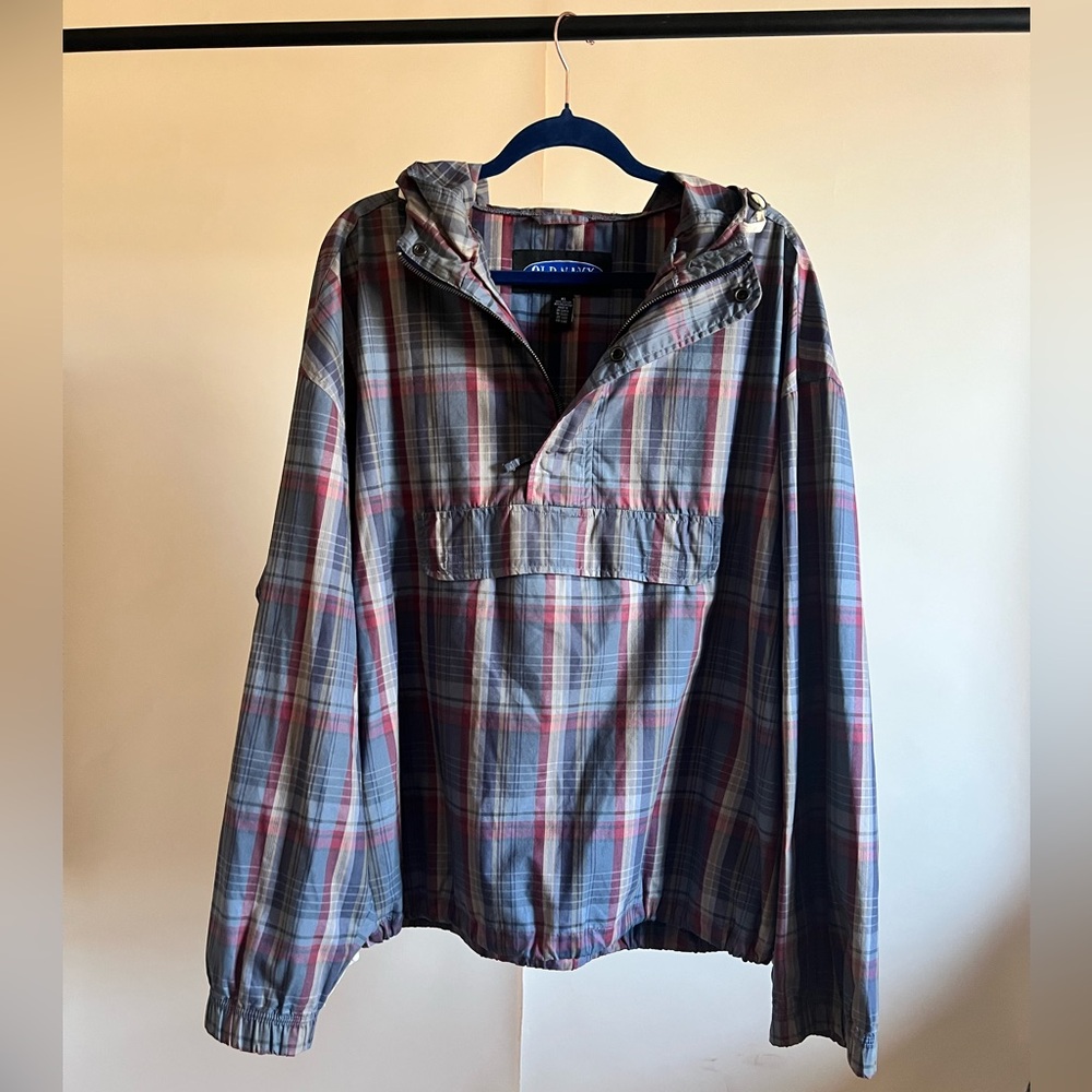 90s Oversized Plaid Anorak - XL (Men’s)